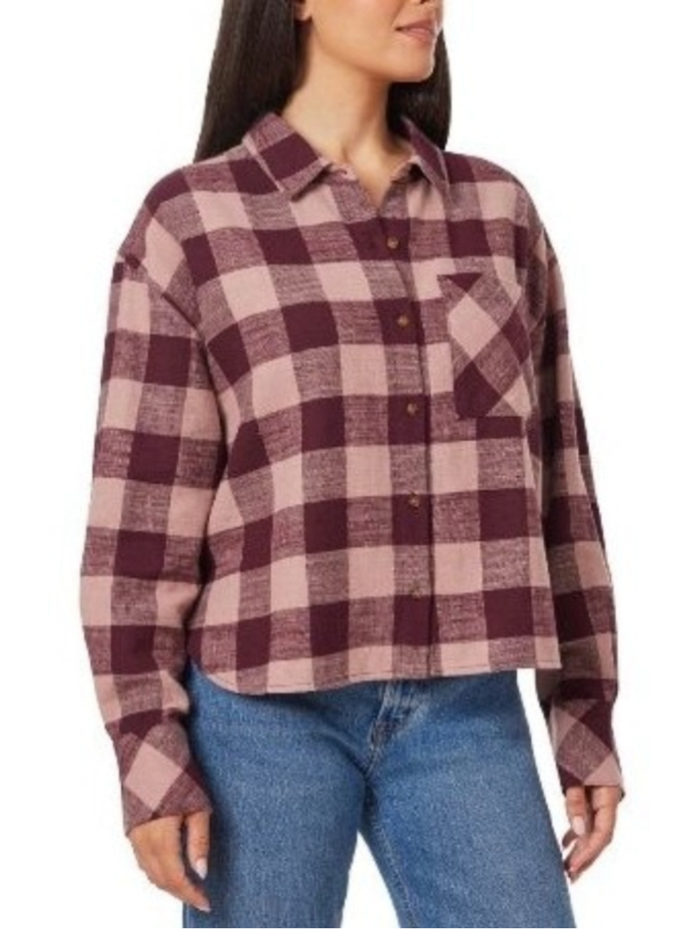 Scotch & Soda Plaid Button Down Shirt XXL Burgundy Pink - Picture 2 of 5